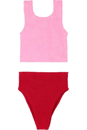 Hunza G Kids Red & Pink Duo Lyra Bikini