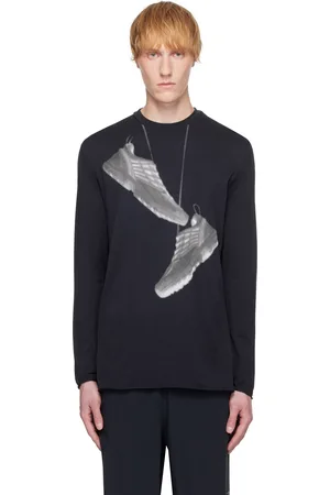 Maison Margiela Black Salomon Edition Sneaker Print T-shirt