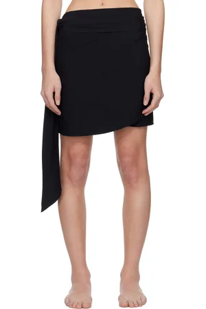 Hunza G Black Short UPF 50+ Sarong Cover-up Skirt