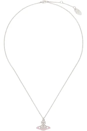 Vivienne Westwood Silver & Pink Concetta Bas Relief Pendant Necklace