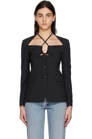 J KOO Black Cutout Blazer