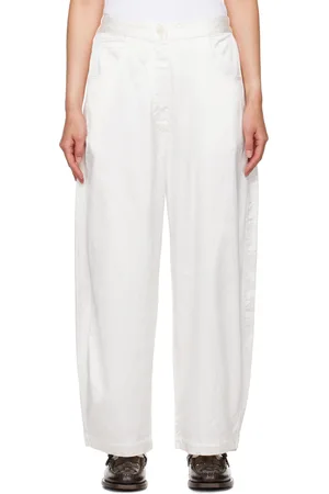 CORDERA White Curved Trousers