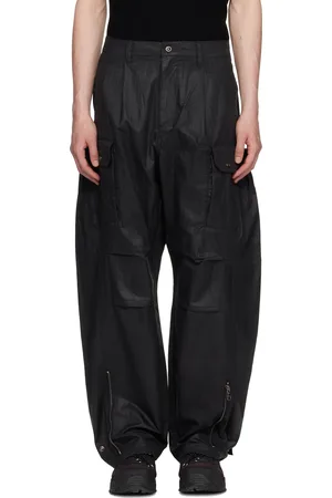 Andersson Bell Black Solina Coated Cargo Pants