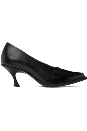 Vaquera Black Cowgirl Kitten Heels