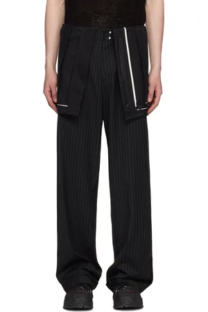Andersson Bell Black Inside Out Stripe Trousers