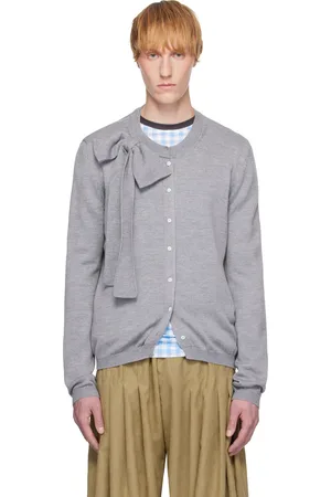 Andrej Gronau Gray Bow Collar Cardigan