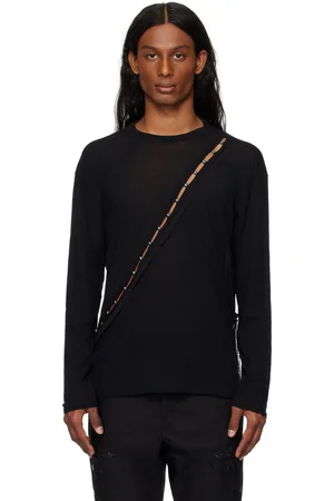 Hyein Seo Black Beaded Long Sleeve Top