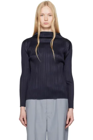 PLEATS PLEASE ISSEY MIYAKE Navy New Colorful Basics 4 Top