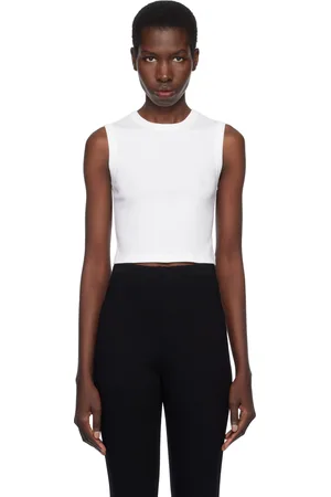 Flore Flore White Esmé Crop Tank Top