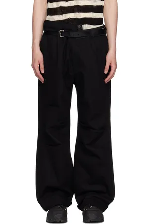 Andersson Bell Black Cross-Over Wide Trousers