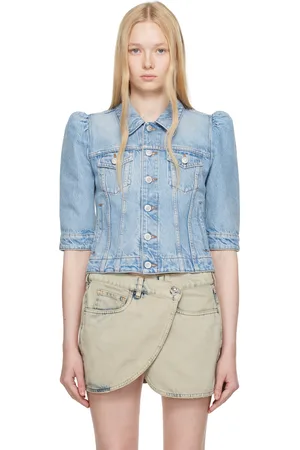 COPERNI Blue Slim-Fit Cropped Denim Jacket