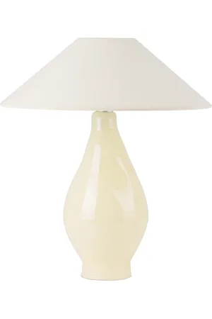 Los Objetos Decorativos Beige Conical Glass Lamp