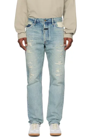 FEAR OF GOD Blue Repaired Classic 5 Pocket Jeans