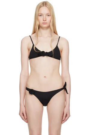 COPERNI Black Flower Bikini Top