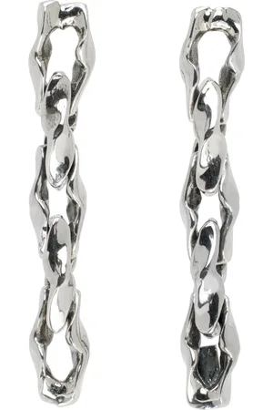 EMANUELE BICOCCHI Silver Hammered Chain Earrings