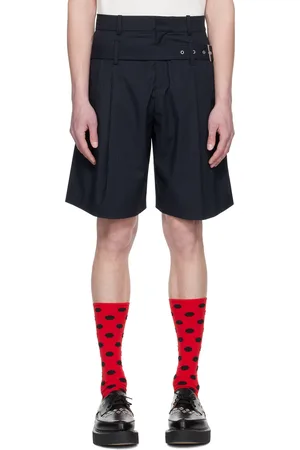 Charles Jeffrey Loverboy Navy Belted Edinburgh Shorts