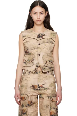 Andersson Bell Beige Cowboy Printed Vest