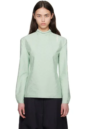 Marni Green Confetti Cotton Jacquard Shirt