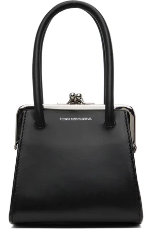 FIDAN NOVRUZOVA Black Boa Four Clasp Bag