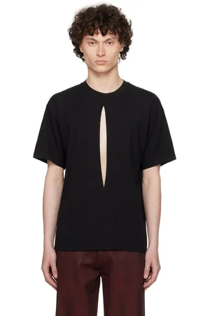 LGN LOUIS GABRIEL NOUCHI Black Slit T-shirt