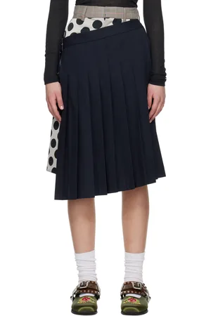 Charles Jeffrey Loverboy Navy & Beige Waisted Skort