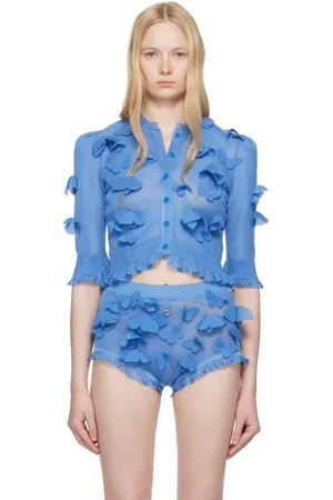 COPERNI Blue Knitted Butterfly Top