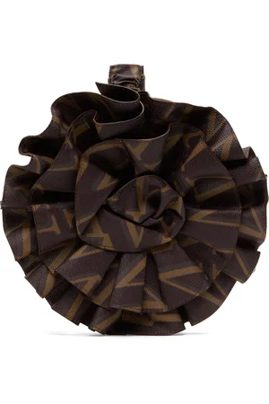 Vaquera Brown Corsage Monogram Pouch