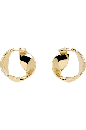 Salvatore Ferragamo Gold Draped Earrings