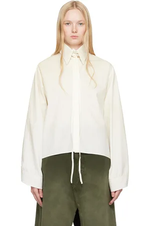 Maison Margiela Off-White Light Cotton Poplin Long-Sleeved Shirt