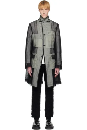 Comme des Garçons Black Nylon Tulle Long Blazer