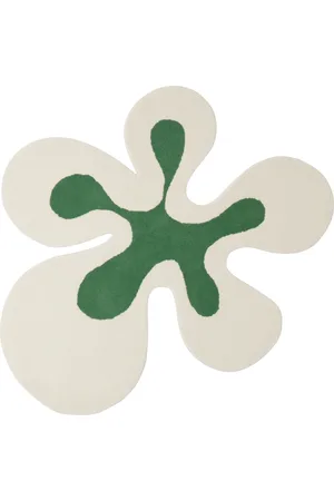 Rashelle SSENSE Exclusive Off-White & Green Groovy Flubber Rug