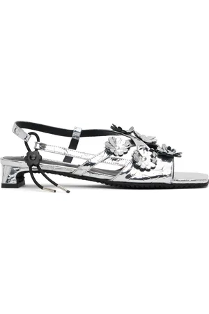 Cecilie Bahnsen Silver Arna Heeled Sandals