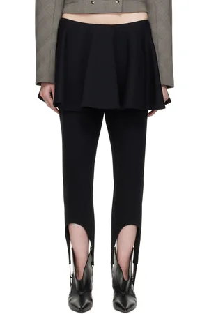 FIDAN NOVRUZOVA Black Ashlyn Stirrup Skirt Leggings