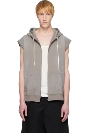 Maison Margiela Taupe Paint Splatter Hoodie