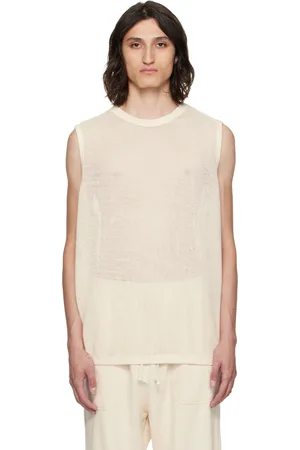JAN JAN VAN ESSCHE Off-White O-Project Semi-Sheer Tank Top