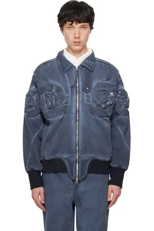 JUNTAE KIM Navy Flower Jacket