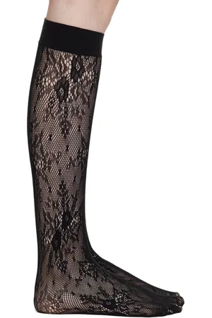 Swedish Stockings Black Rosa Lace Knee-High Socks