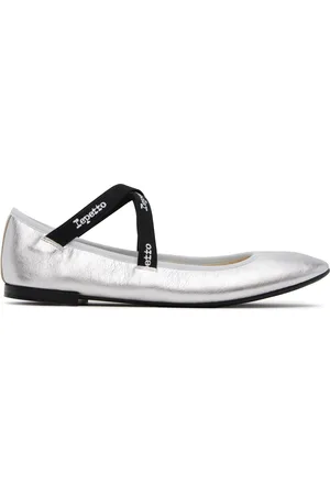 Repetto Silver Joana Mary Jane Ballerina Flats