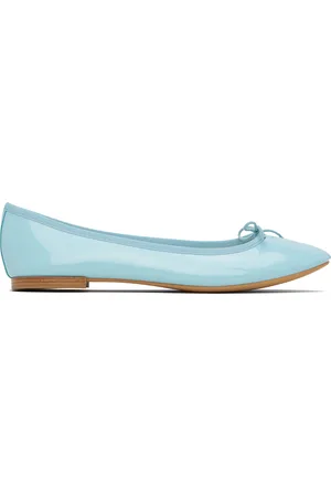 Repetto Blue Cendrillon Rubber-Sole Ballerina Flats
