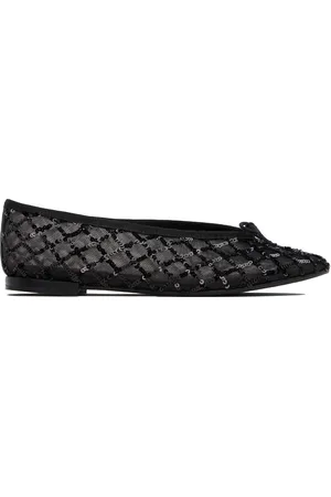 Repetto Black Lilouh Almond-Toe Ballerina Flats