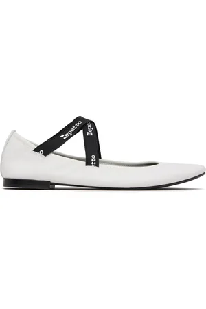 Repetto White Joana Mary Jane Ballerina Flats