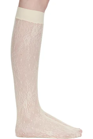 Swedish Stockings Off-White Rosa Lace Knee-High Socks