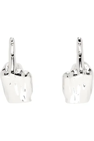 Y / PROJECT Silver Mini Fuck You Earrings