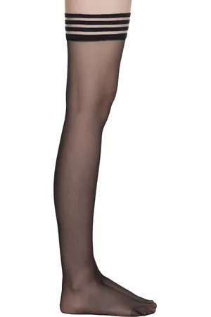 Swedish Stockings Black Mira Stay Up Socks