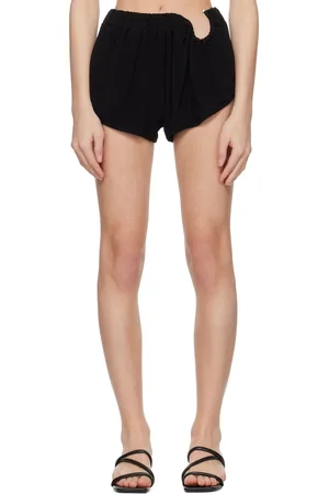 CHRISTOPHER ESBER Black Ruched Crescent Jersey Boxer Shorts