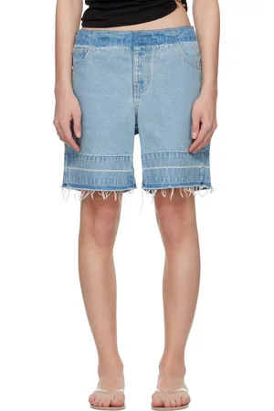 CHRISTOPHER ESBER Blue Deconstruct Denim Shorts
