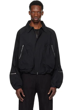 Tondolo Black Ventile Mushroom Bomber Jacket
