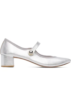 Repetto Silver Fabienne Mary Jane Heels