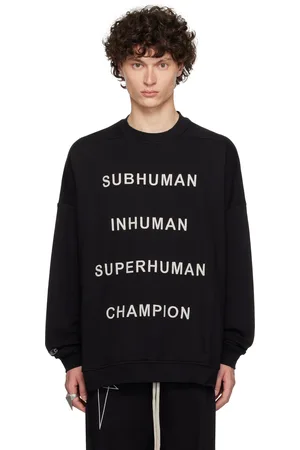 Rick Owens Black Champion Edition Jumbo Sweatshirt