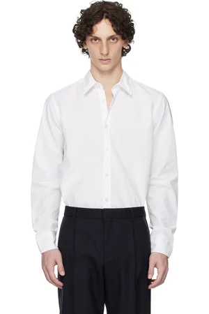 HUGO BOSS White Regular-Fit Cotton Poplin Shirt